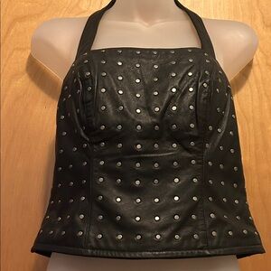 Harley-Davidson Black Studded Halter Top